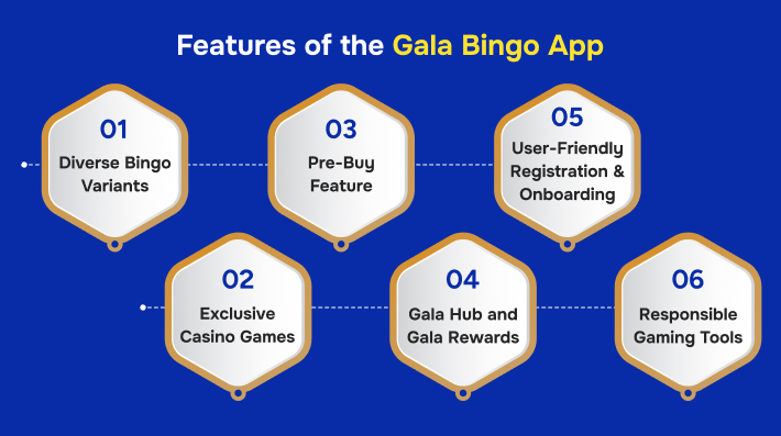 features of gala bingo app