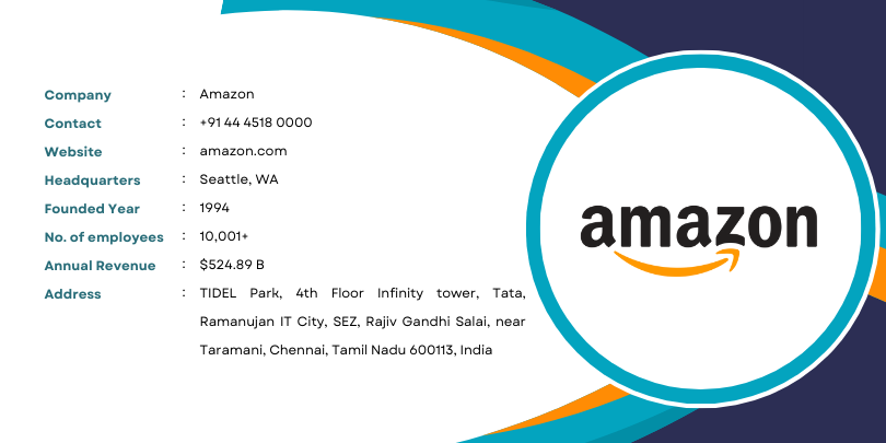 Amazon India - Top IT companies in south Chennai